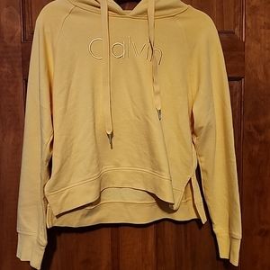 Calvin Klein Woman's Size M block logo hoodie soft